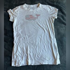 Vineyard Vines White T-Shirt with Whale Logo
